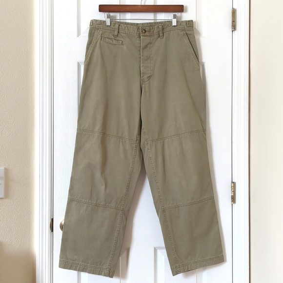 Gap Y2K Vintage Gorpcore Classic Relaxed Straight Leg Khaki Pants Sage 33 x 30 - Picture 1 of 14